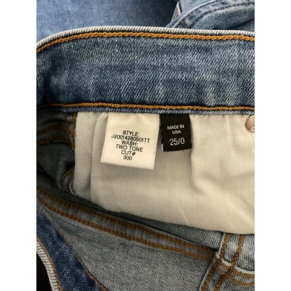 VERONICA BEARD Jeans Kiley High Rise Button Fly Two Tone Wide Leg size 25/0 - Picture 8 of 16